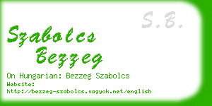 szabolcs bezzeg business card